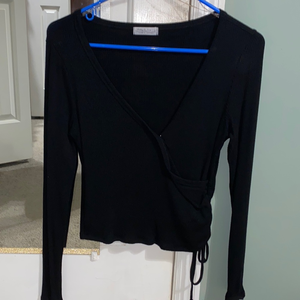 Black long sleeve top